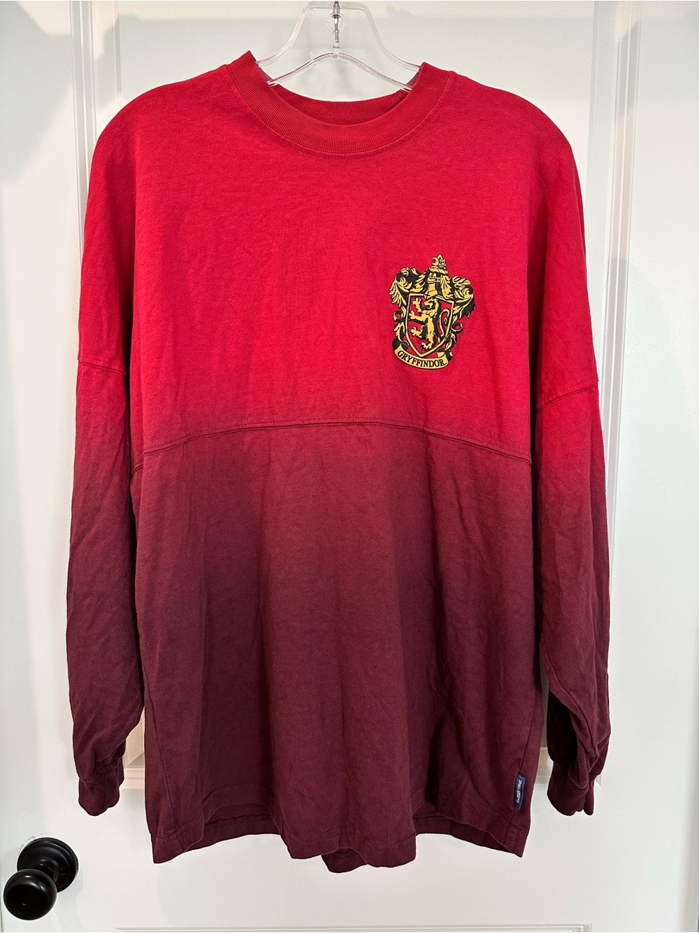 Harry Potter Gryffindor Red Ombre Long-Sleeve Crewneck Spirit Jersey Adult S